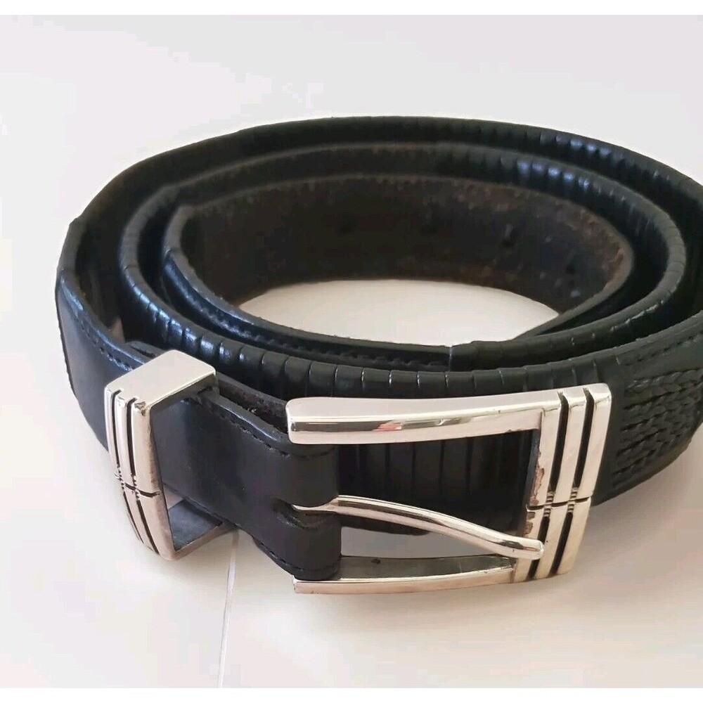 Brighton Spencer Taper Belt Black Leather Mens 44, M20743